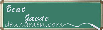 Beat Gaede Visitenkarte